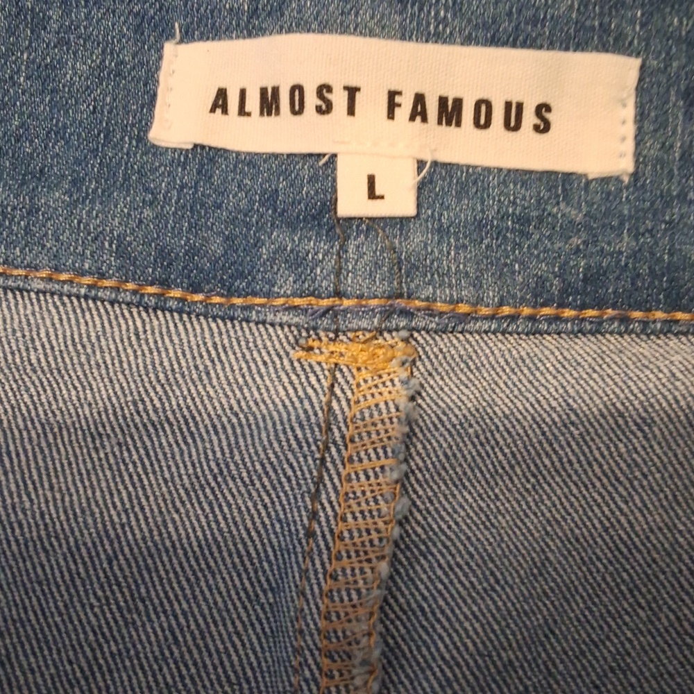 Micro-Denim Mini Skort. - Picture 4 of 4
